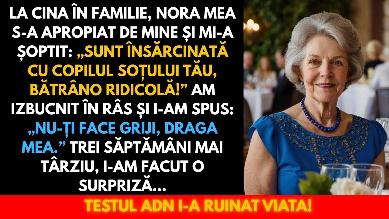 „Sunt gravidă cu soțul tău, bătrâno!” – Ce i-am răspuns norei mele la cină a șocat toată familia