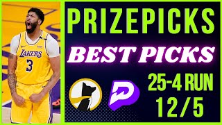 (25-4 Run) NBA PRIZEPICKS EARLY LOOK | NBA PROP PICKS 12/05/2023 | BEST BETS