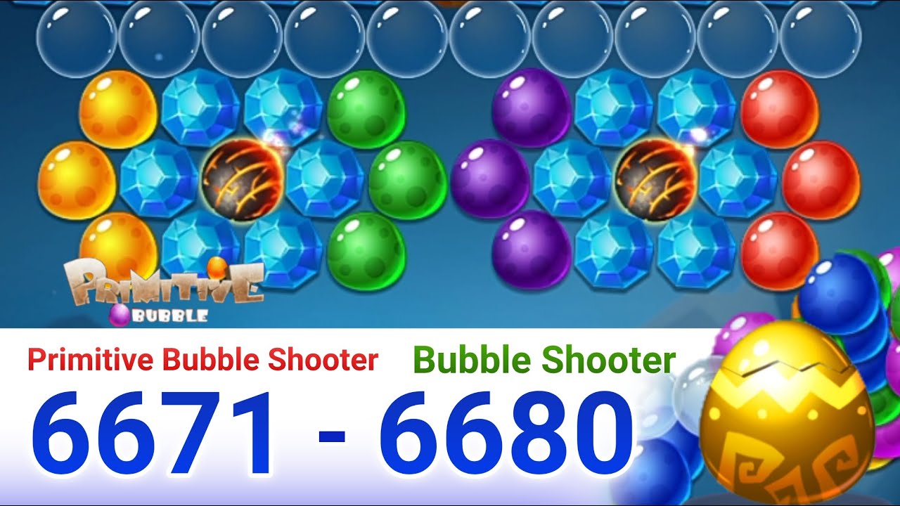 Primitive Bubble - Bubble Shooter.level 6881 to 6885 