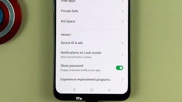 How to enable/disable Show password, Display characters briefly as you type OPPO Reno2 F Android 11
