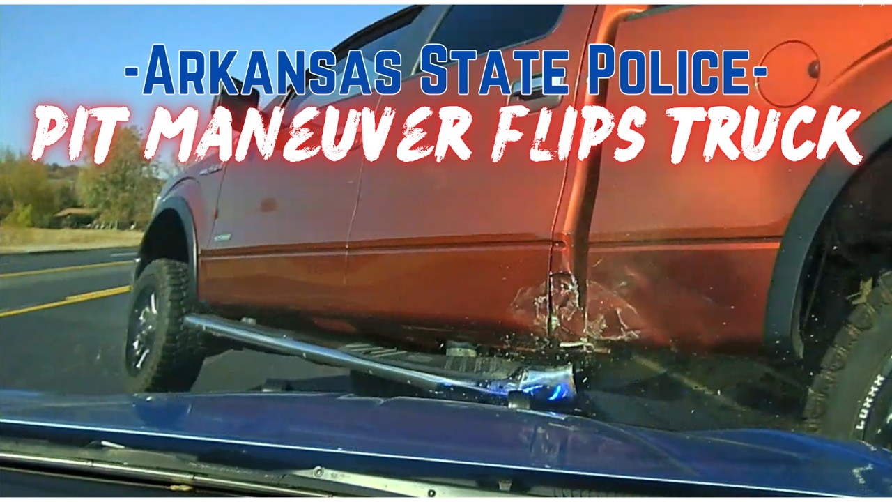 Arkansas State Police overturn 4x4 truck with PIT MANEUVER #pursuit # ...