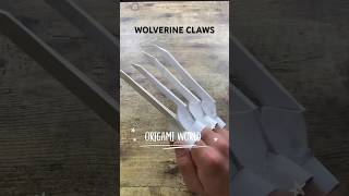 HOW TO MAKE PAPER CLAWS ORIGAMI EASY FOLDING | DIY WOLVERINE CLAWS X-MEN ORIGAMI WORLD INSTRUCTIONS