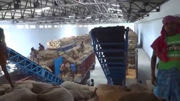 Hydraulic Belt Stacker - Warehouse Bag Stacking