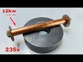 How to turn Copper wire into 12000w 235v Free Energy Generator use Copper pipe