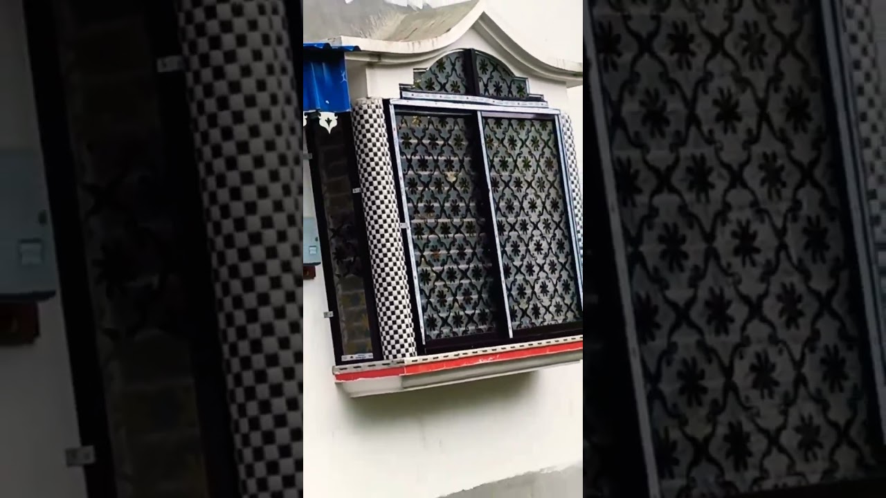 Aluminium 2 track sliding window brown colour 