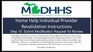 Home Help Individual Provider Revalidation Instructions Step 15