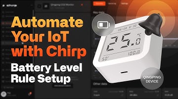 Automate your IoT with Chirp: Qingping Temp & RH Monitor Pro S battery level rule setup.
