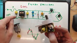 02  Filtro EMI o EMC, Esquema de funcionamiento de fuente conmutada switching o SMPS