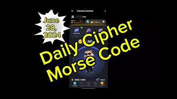 Hamster Kombat Daily Cipher Morse Code June 28, 2024 #hamsterkombat #crypto #nft