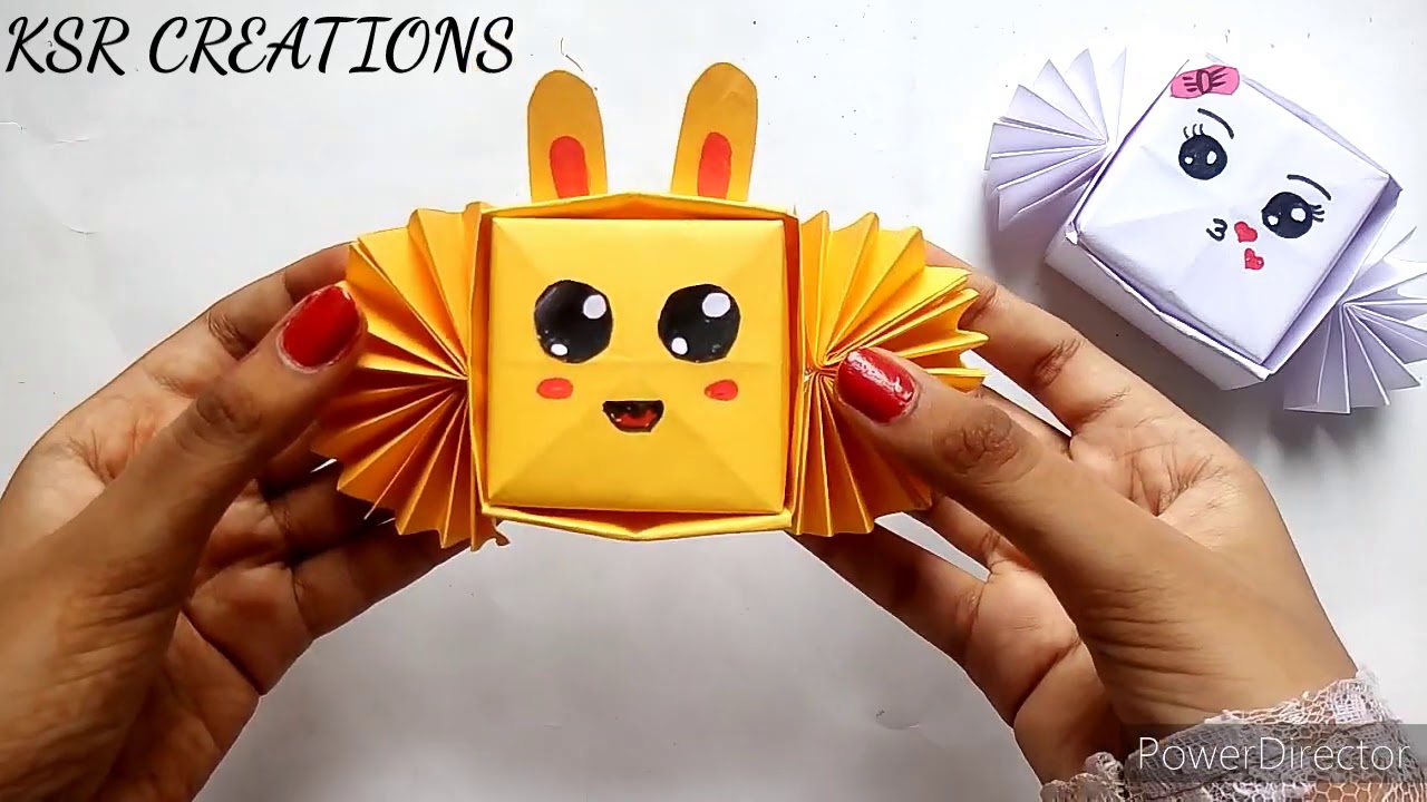 DIY MINI PAPER CANDY STORAGE BOX /paper craft/Easy origami candy box DIY/ Paper crafts easy