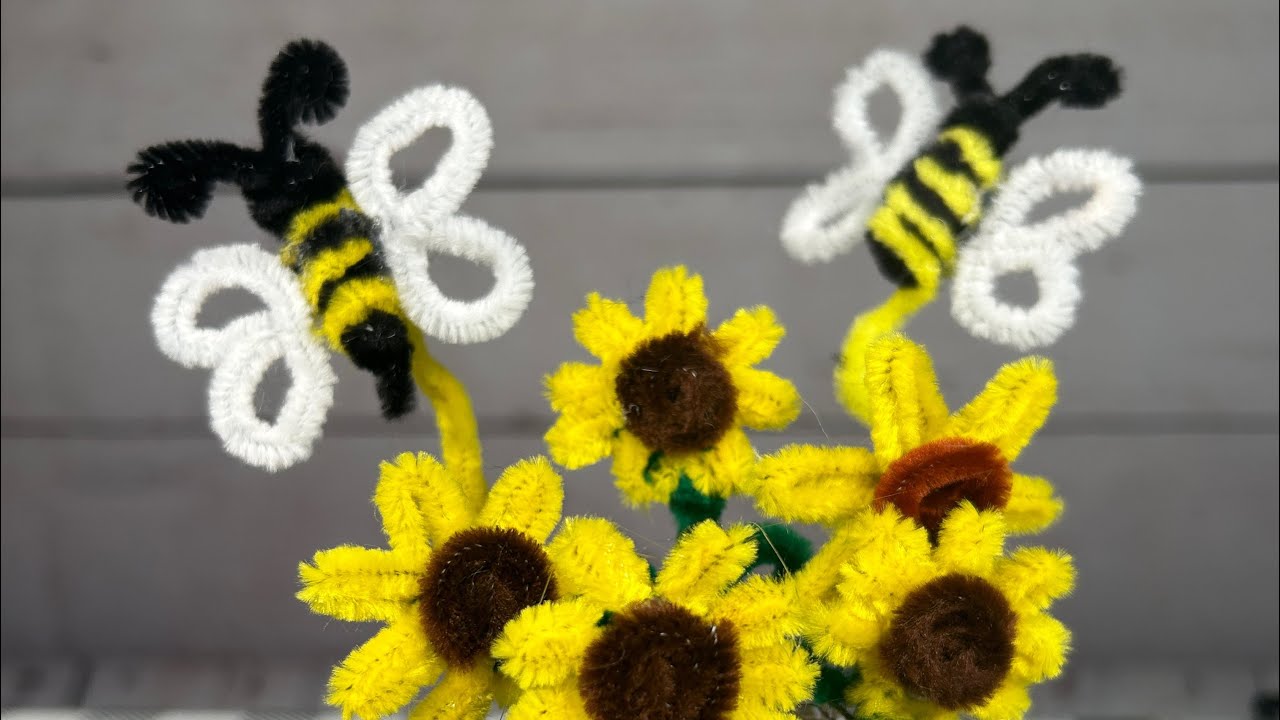 How to make a BEE out of pipe cleaners YouTube