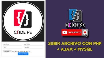 Subir archivo con PHP+AJAX+MYSQL+BOOSTRAP4 (PARTE1)