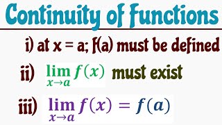 Famous Continuity of Functions || Properties of Continuous Functions Profile