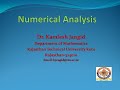 Lecture 6: Numerical Integration in Advanced Engineering Mathematics