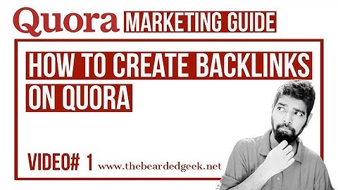 How to create free backlinks on Quora |Quora Marketing Guide Video# 1