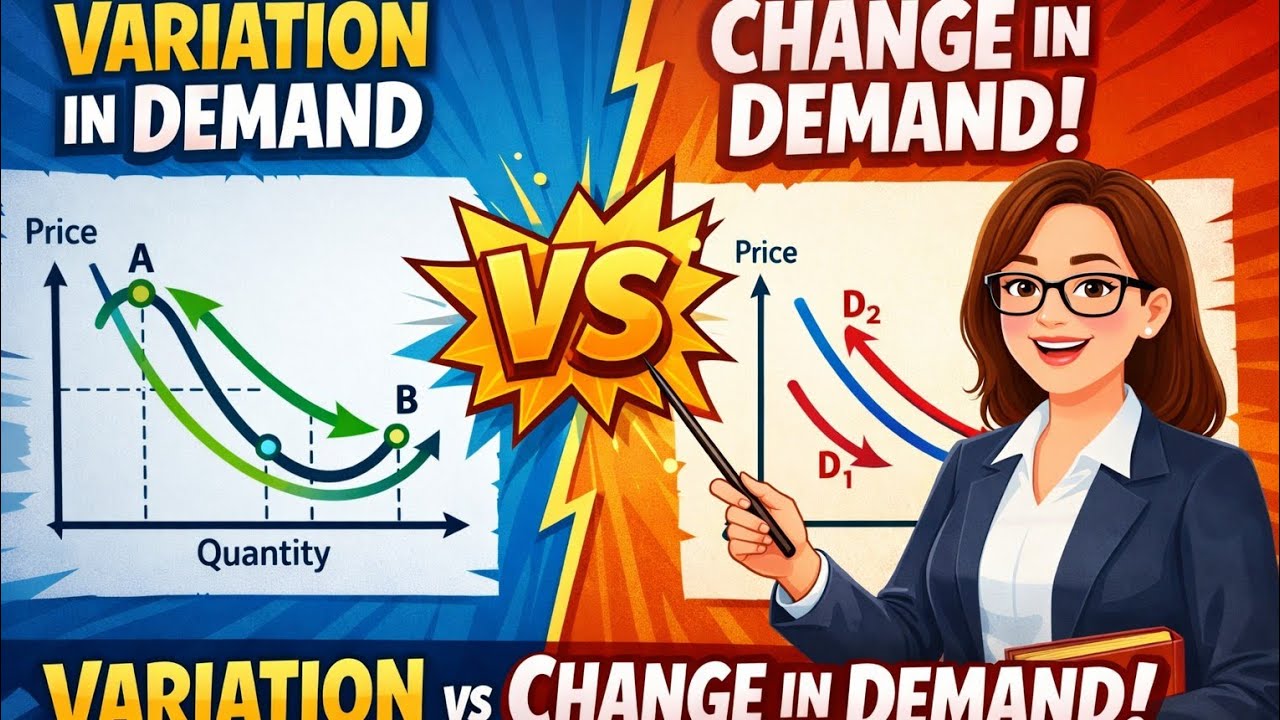 Variation In Demand Variation in demand and change in demand - YouTube