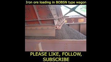 Iron ore loading in BOBSN type wagon || Railway wagon loading #shorts