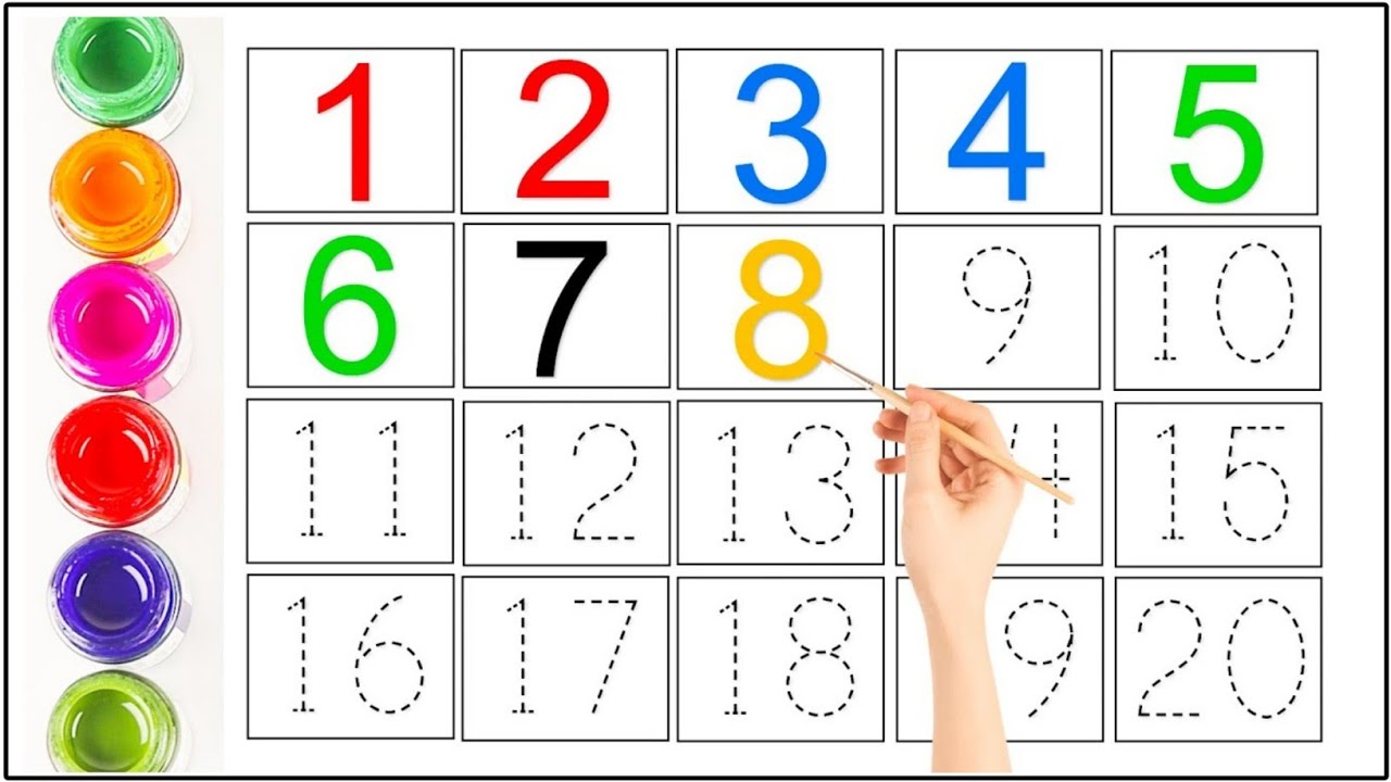 Counting Numbers | write and read numbers | 123 learning for kids | 1 ...