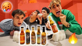 EATING the MOST HOTTEST SAUCES in the WORLD! (he cried) screenshot 4