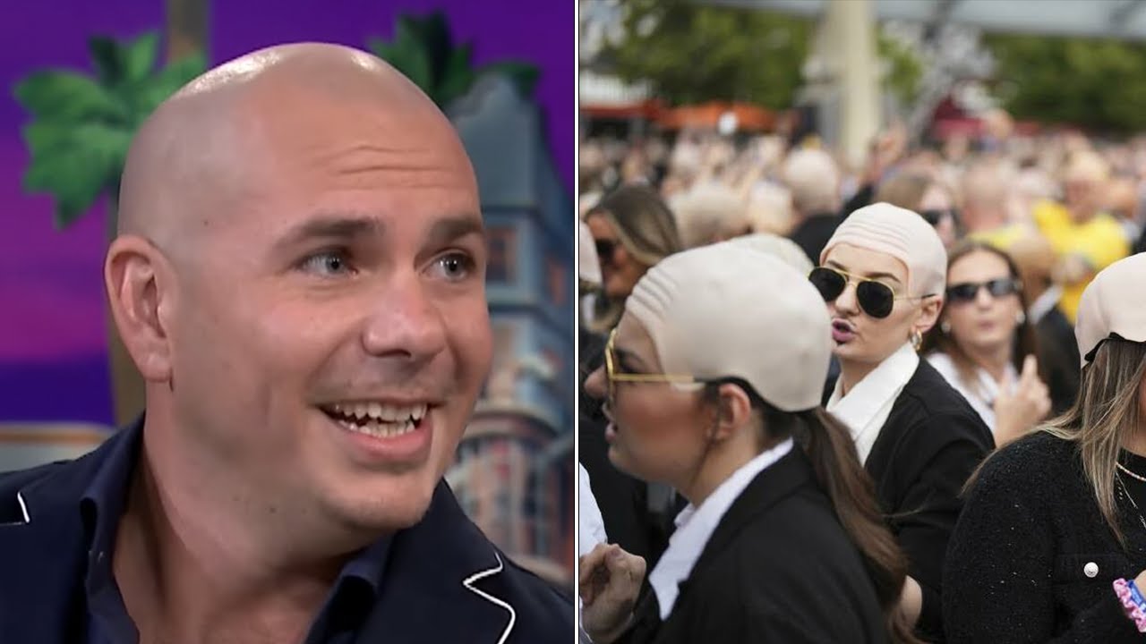Pitbull REACTS To Fans Wearing Bald Caps To His Concert In London