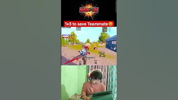 Saved My Teammate with a 1v3! 🥹​ #shorts #bgmi #clutch