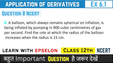 exercise 6.1 question 8 class 12 | class 12th maths exercise 6.1 question number 8