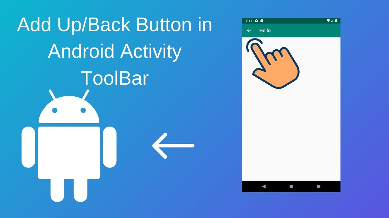How to add Android Back Button / Up Button in Activity ActionBar - YouTube
