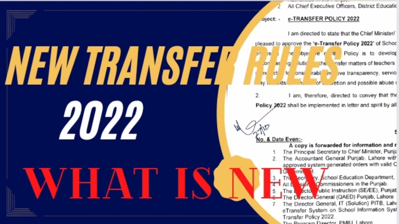 New e.Transfer Rules 2022