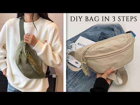 DIY Crossbody Belt Bag Tutorial ✂️ How to Sew a Sling Bum Bag Fanny Pack ✅PATTERN