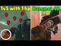 Pro Player Clutch Vs FULL TEAM With Only * 1 Health * | 4k With Sledge Hammer - Rainbow Six Siege