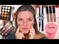 FULL FACE USING CHEAP AMAZON MAKEUP... OMG | Casey Holmes