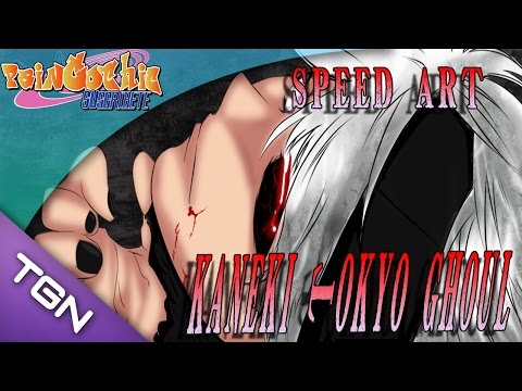 Kaneki-Tokyo Ghoul-Speed Art- (#PhotoShop)