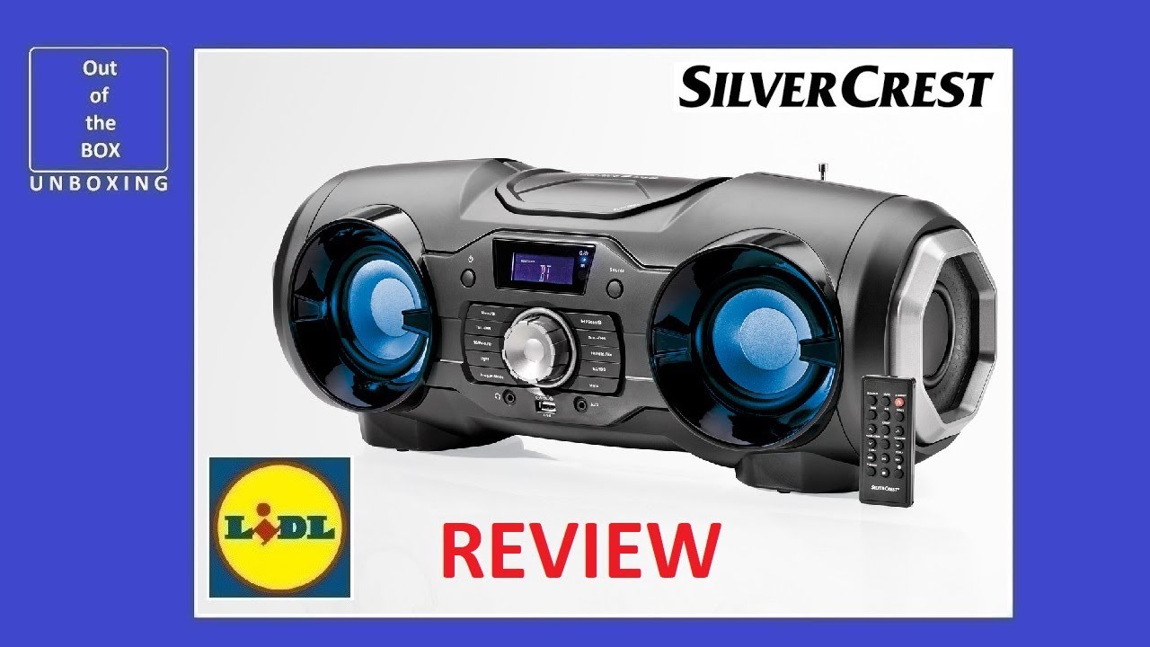 12.5W MP3 A1 (Lidl RDS) SPSS YouTube REVIEW boombox 125 System - CD SilverCrest Bluetooth CD Sound TEST /