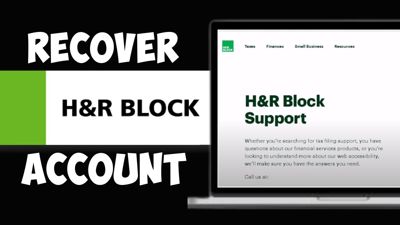 How to Recover Your H&R Block Account (2024) YouTube