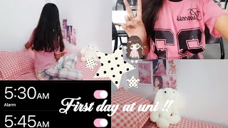 FIRST DAY AT UNI 🎀 waking up early, attending lectures, making new friends !!