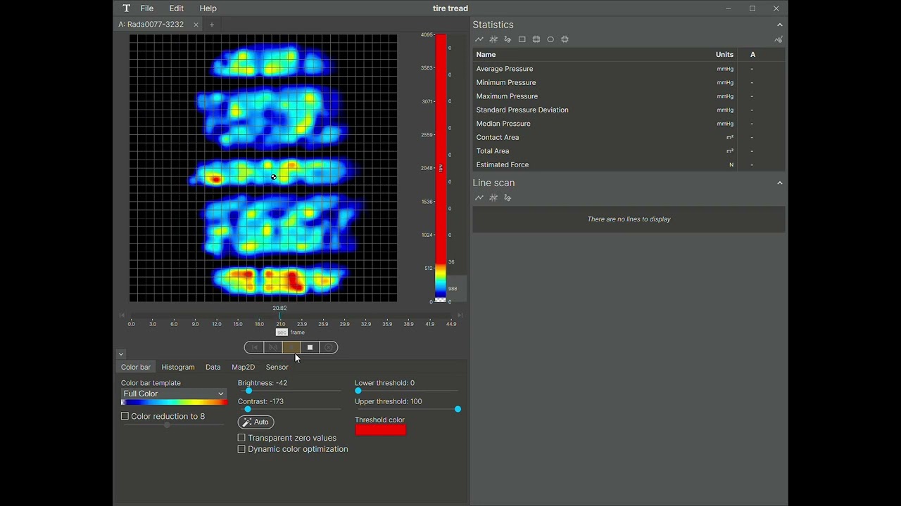 Tire Tread Footprint Pressure Mapping