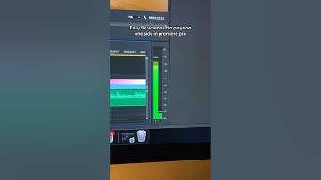 An easy fix to when audio plays on one side in premiere pro