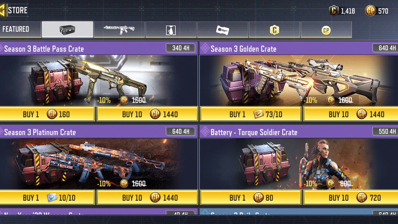 Crate coupons call of duty mobile YouTube