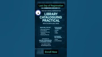 2 Day Workshop on Library Cataloguing Practical #aacr2 #ccc #koha #egranthalaya