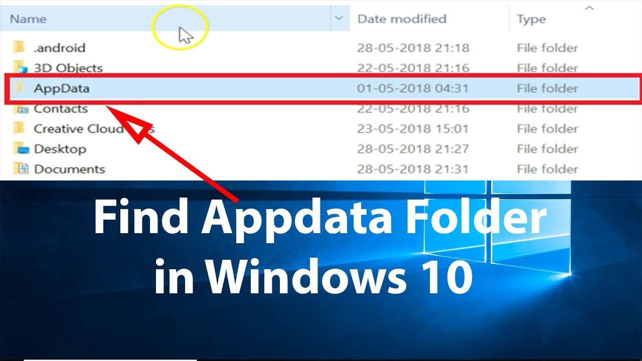 How To Find Appdata Folder In Windows 10 Youtube
