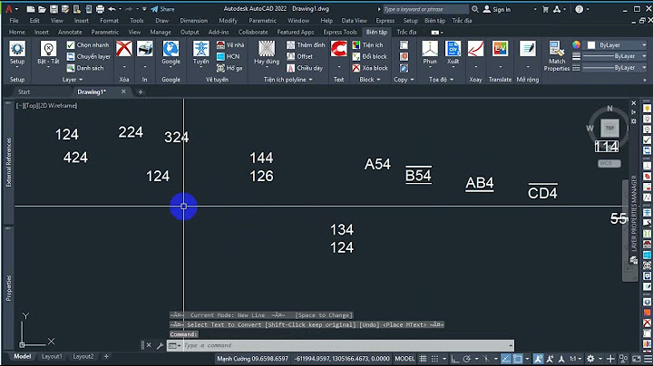 Chuyển text thành Mtext trong CAD