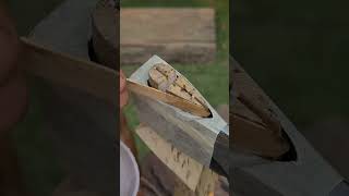 Hanging An Axe With A Cross Wedge  #Craftsmanship #Shorts #Asmr
