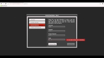 HTML CMS templates - Control Panel Setup