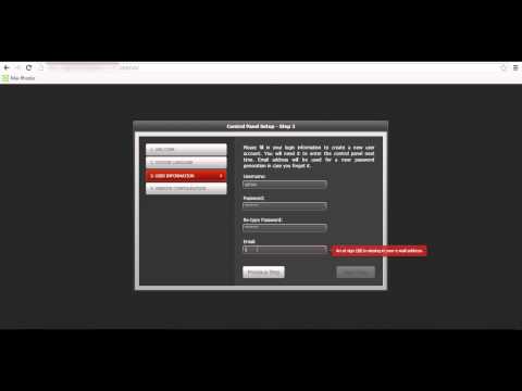HTML CMS templates - Control Panel Setup