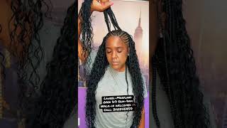 Flip over Fulani braids #braidmaids #hairstyles #braids #miracleknot #protectivestyles#tribalbraids