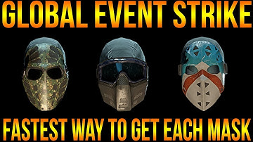 FASTEST WAY TO GET GLOBAL EVENT STRIKE MASKS | THE DIVISION