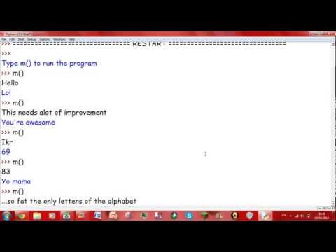 Python Program #1: AI messenger (Like Kik Team and Talking Angela)
