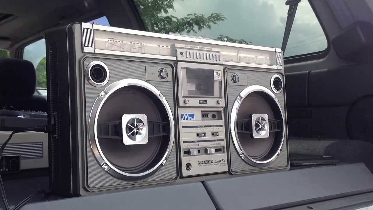 SHARP GF-508 ST boombox ghettoblaster - YouTube