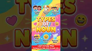 “TYPES OF NOUN 🚀 | Common, Proper, Abstract… Sab Easy Trick se yaad! 🧠🎯”#stydywithme #english