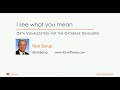 I See What You Mean: Data Visualization for the Database Developer